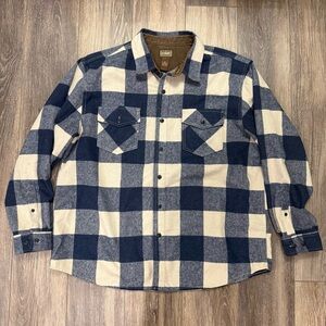 C.E. Schmidt Workwear Wool Blend Button Up Long Sleeve Plaid Men’s Shirt SZ 2XL